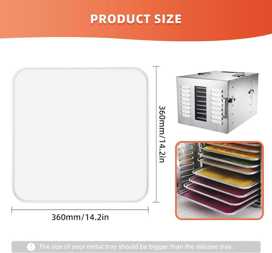 10-Tray Food Dehydrator Bundle, DIY Silicone mats/sheets, liquid trays. - Septree