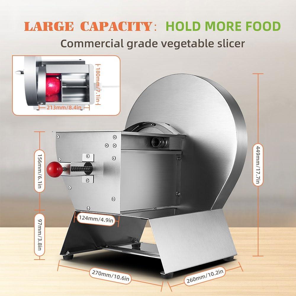 Commercial Manual Vegetable Fruit Slicer, Adjustable 0mm-15mm Thickness - Septree