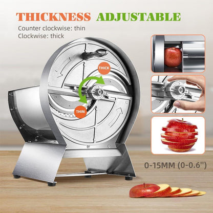 Commercial Manual Vegetable Fruit Slicer, Adjustable 0mm-15mm Thickness - Septree