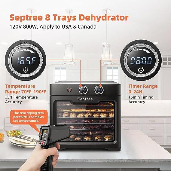 2023 Upgraded 8-Tray Food Dehydrator - Septree