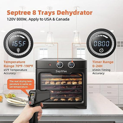 2023 Upgraded 8-Tray Food Dehydrator - Septree