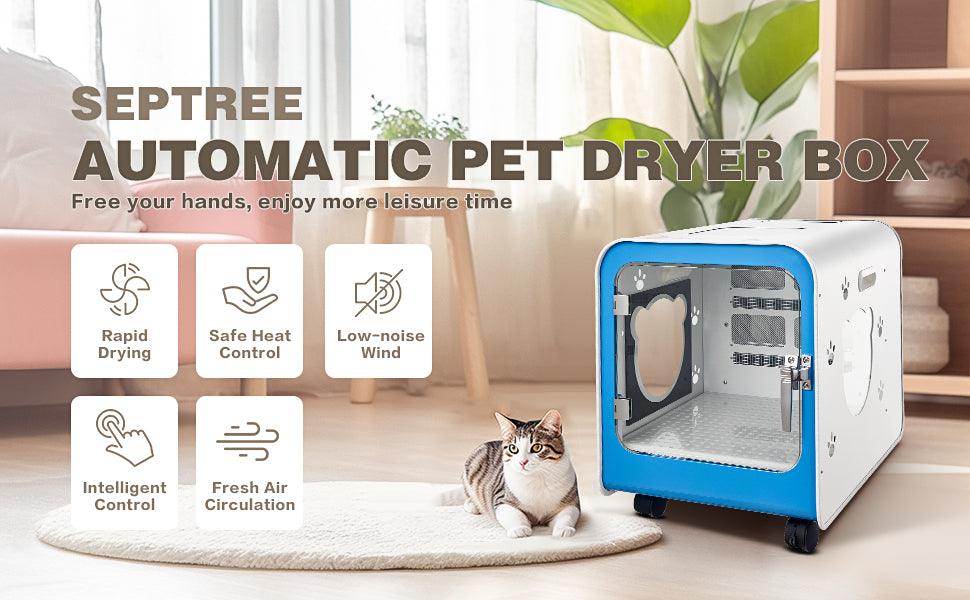 ¡Desatando el secreto para tener un amigo peludo más esponjoso! Revisión de la caja secadora para mascotas Septree 