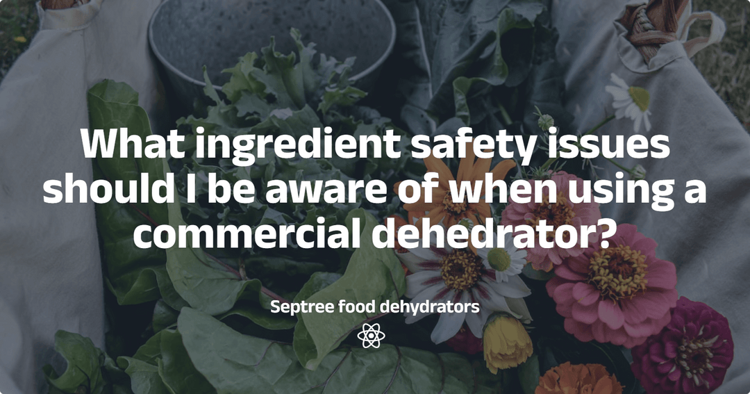 What ingredient safety issues should I be aware of when using a commercial dryer?