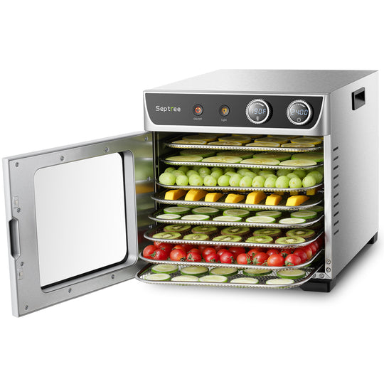 Septree™ 8-Tray Deluxe Food Dehydrator for Jerky, Herbs, Veggies