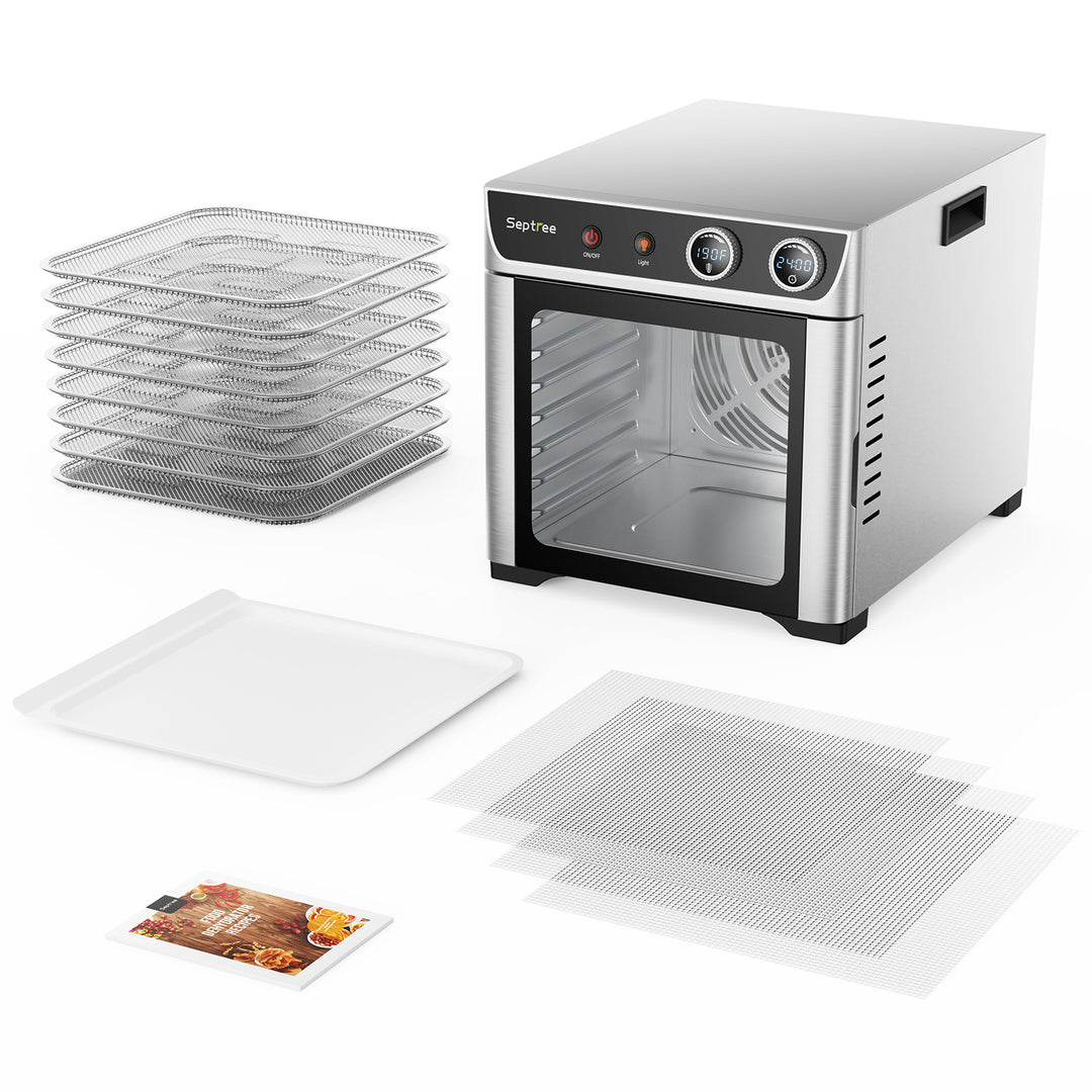 Septree™ 8-Tray Deluxe Food Dehydrator for Jerky, Herbs, Veggies