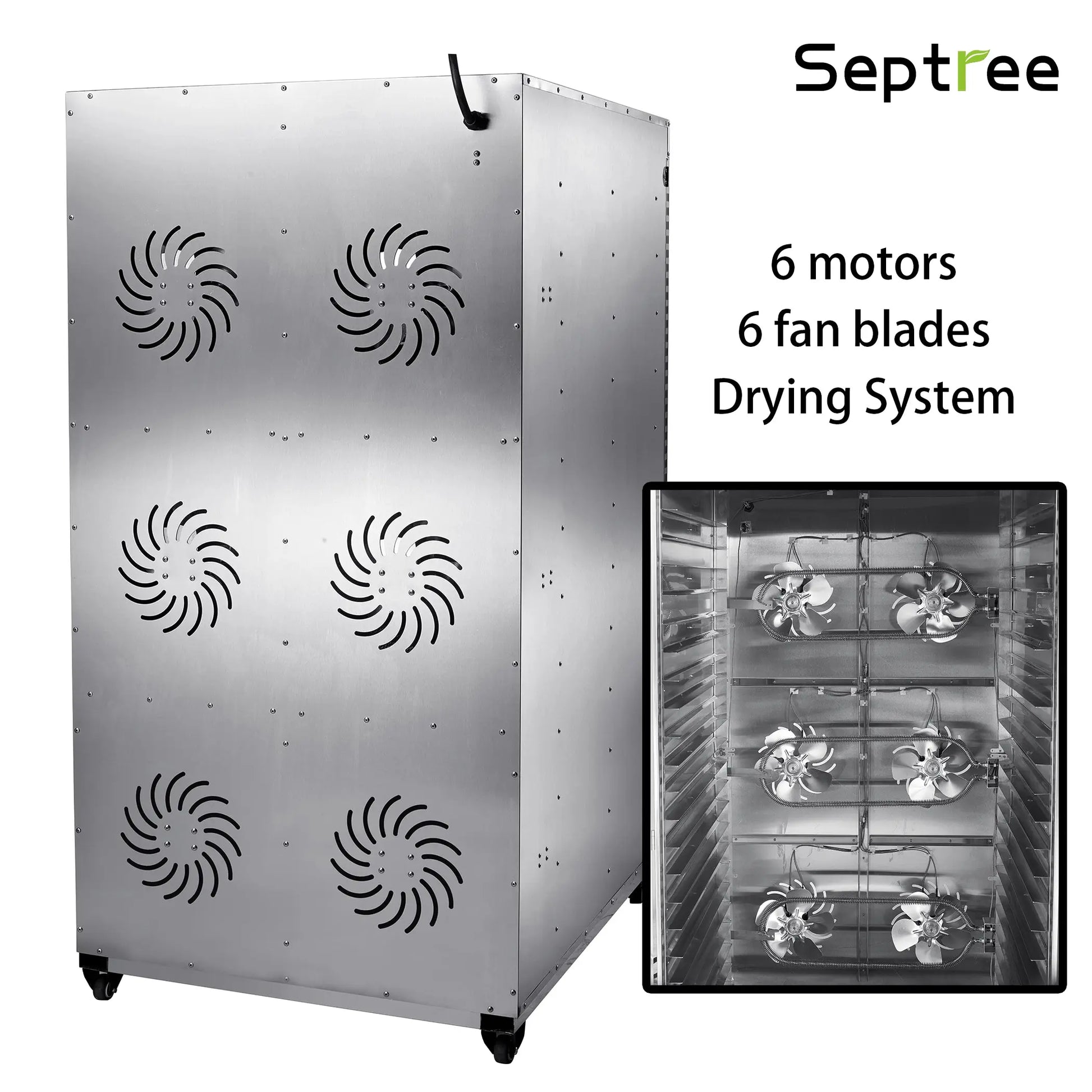 Commercial Dehydrator 24 Trays Industrial Food Dehydrator For Jerky, Large Drying Dehydrator Machine ST-00 - Septree