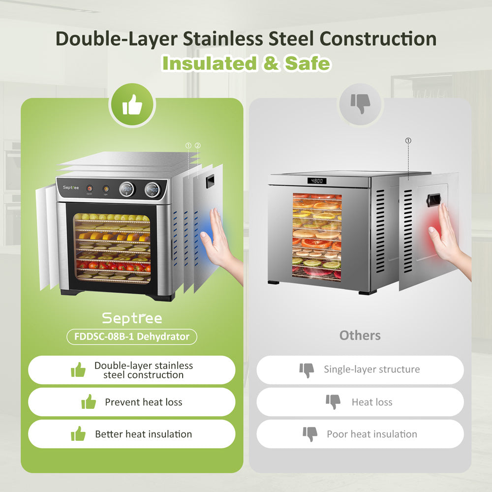 DSC-08B Septree Dryer 8 Trays Food Dehydrator
