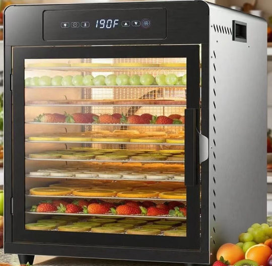 Septree™ 10 Trays Electric Food Dehydrator, 800 Watts, 8.8ft²- 10 Stainless Steel Trays