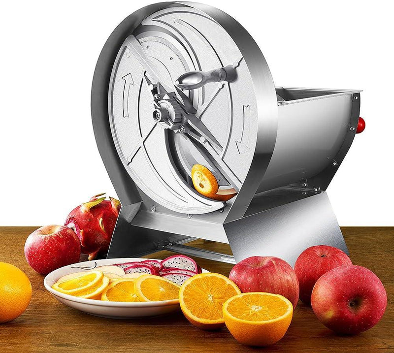 Cortadora manual comercial de frutas y verduras, espesor ajustable de 0 mm a 15 mm