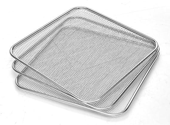 2PC Multifuction Stainless Steel Tray/Colander, Premium Drying Trays Mesh Racks for Beef Jerky, Fruit, Meat, Pet treats - Septree