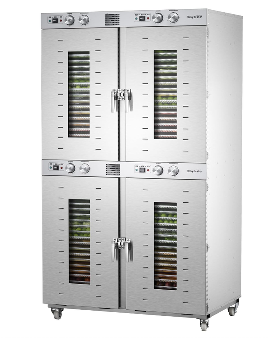 88 trays commercial food dehydrator, industrial grade stainless steel, massive capacity for bulk drying fruits jerky and veggies