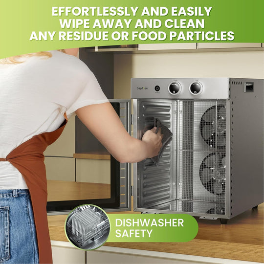 12 Tray Stainless Steel Food Dehydrator for Fruit Jerky and Meat