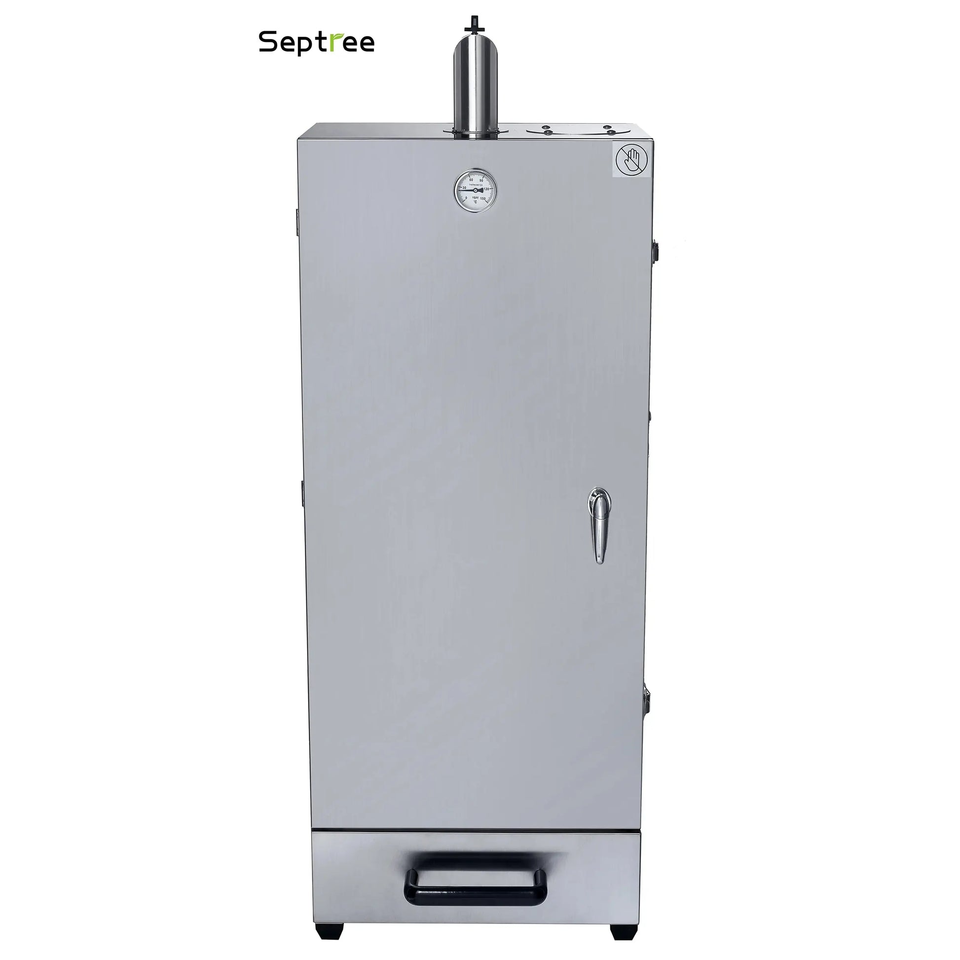 Vertical Charcoal Smoker, With Stainless Steel and Thermometer, 6 Racks Smoker Grill, 107L cooking space for Party, Home BBQ, Turkey, Salmon - Septree