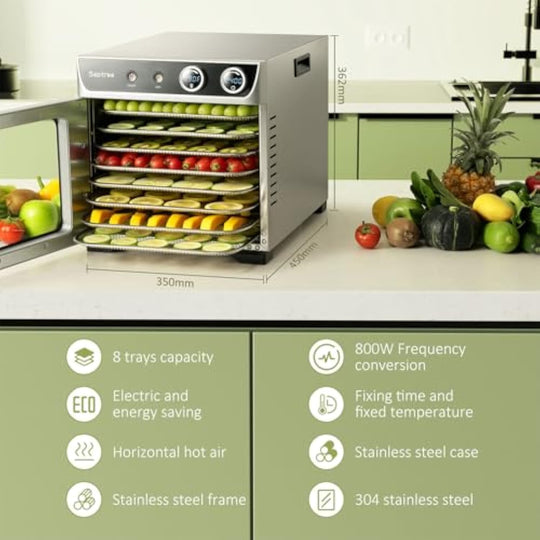 Septree™ 8-Tray Deluxe Food Dehydrator for Jerky, Herbs, Veggies